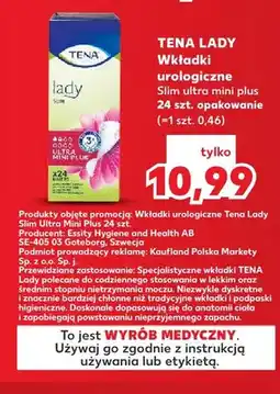 Kaufland Wkładki urologiczne Tena Lady Slim Ultra Mini Plus oferta