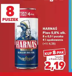 Kaufland Piwo Harnaś 8-pak oferta