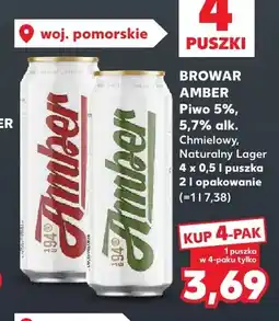 Kaufland Piwo Amber Chmielowy 4-pak oferta