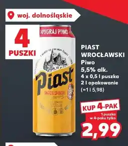 Kaufland Piwo Piast Wrocławski 4-pak oferta