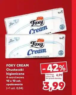 Kaufland Chusteczki higieniczne 4-warstwowe Foxy Cream 10-pak oferta