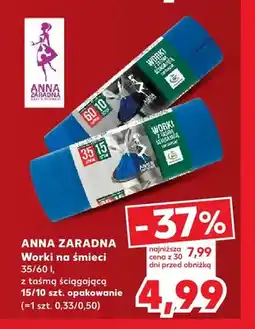 Kaufland Worki na śmieci z taśmą ściągającą Anna Zaradna oferta