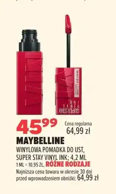 Drogerie Natura Winylowa pomadka do ust Maybelline Super Stay Vinyl Ink oferta