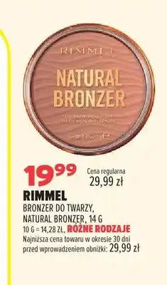 Drogerie Natura Bronzer do twarzy Rimmel Natural oferta