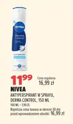 Drogerie Natura Antyperspirant w sprayu Nivea Derma Control oferta