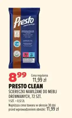 Drogerie Natura Ściereczki nawilżane do mebli drewnianych Presto Clean oferta