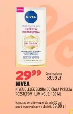 Drogerie Natura Olejek-serum do ciała przeciw rozstępom Luminous Nivea oferta