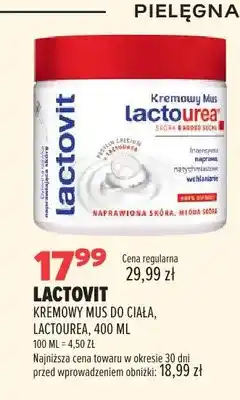 Drogerie Natura Kremowy mus do ciała Lactovit Lactourea oferta