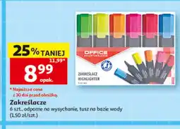Auchan Zakreślacze Office Products 6-pak oferta
