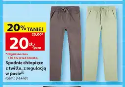 Auchan Spodnie chłopięce z twillu z regulacją w pasie oferta