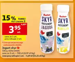 Auchan Jogurt skyr proteinowy jagoda Auchan oferta