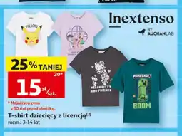 Auchan T-shirt dziecięcy z licencją Inextenso oferta