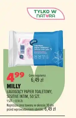 Drogerie Natura Łagodzący papier toaletowy Milly Sensitive Intim oferta