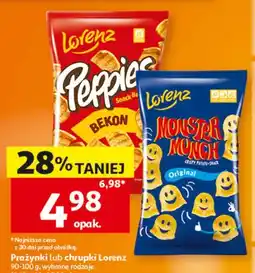 Auchan Prażynki Peppies bekon Lorenz oferta