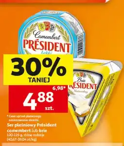 Auchan Ser pleśniowy camembert lekki Président oferta