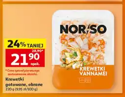 Auchan Krewetki vannamei gotowane obrane Nor So oferta