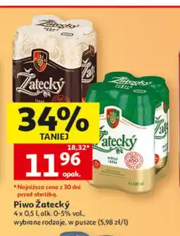 Auchan Piwo Žatecký Černý 4-pak oferta