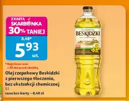 Auchan Olej rzepakowy z pierwszego tłoczenia bez ekstrakcji chemicznej Beskidzki oferta