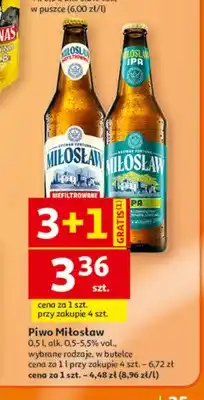 Auchan Piwo Miłosław Niefiltrowane oferta