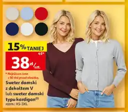 Auchan Sweter damski z dekoltem V Inextenso oferta