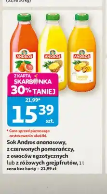 Auchan Sok ananasowy Andros oferta
