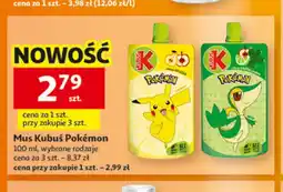 Auchan Mus Kubuś Pokémon jabłko gruszka banan oferta