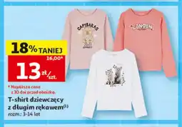Auchan T-shirt dziewczęcy z długim rękawem oferta