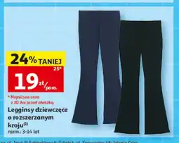 Auchan Legginsy dziewczęce o rozszerzanym kroju oferta