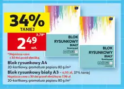 Auchan Blok rysunkowy biały A3 oferta
