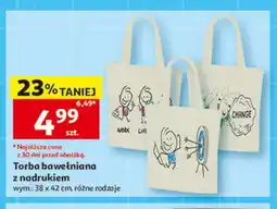 Auchan Torba bawełniana z nadrukiem oferta