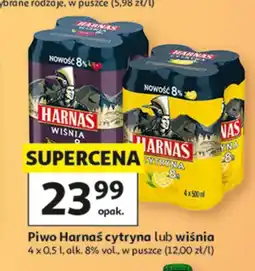 Auchan Piwo Harnaś cytryna 4-pak oferta