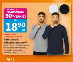 Auchan T-shirt męski z długim rękawem Inextenso oferta