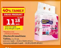 Auchan Chusteczki nawilżane Tullino 4-pak oferta