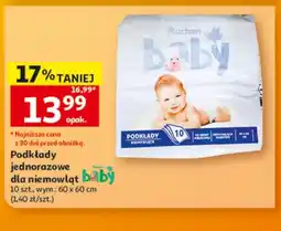Auchan Podkłady jednorazowe dla niemowląt Auchan Baby oferta
