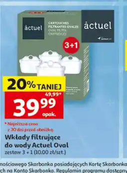 Auchan Wkłady filtrujące do wody Actuel Oval 4-pak oferta