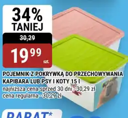 bi1 POJEMNIK Z POKRYWKĄ DO PRZECHOWYWANIA KAPIBARA LUB PSY I KOTY oferta