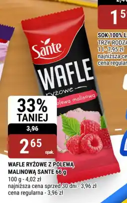bi1 Wafle Ryżowe z Polewą Malinową Sante oferta