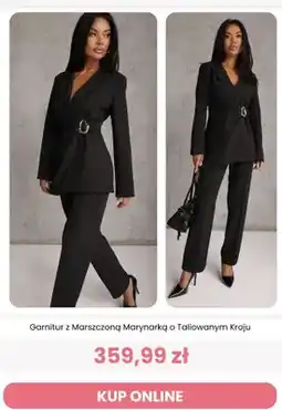 Renee Garnitur z marszczoną marynarką o taliowanym kroju Renee oferta