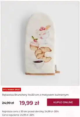 Rękawica kuchenna Brunchery 14x30 cm z motywem kulinarnym home & you