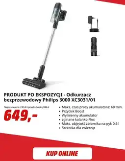 Media Markt Odkurzacz bezprzewodowy Philips 3000 XC3031/01 po ekspozycji oferta