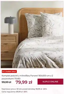 Home&You Komplet pościeli z mikrofibry Panorel 160x200 cm z 2 poszewkami 70x80 oferta
