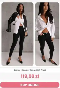 Renee Jeansy z bawełny skinny high waist Reneé oferta
