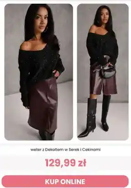Renee Sweter z dekoltem w serek i cekinami Renee oferta