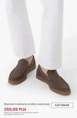 Ryłko Brązowe mokasyny ze skóry welurowej oferta