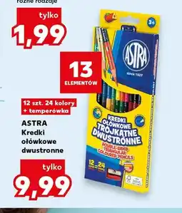 Kaufland Kredki ołówkowe dwustronne Astra 12 sztuk oferta