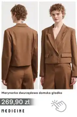 Medicine Marynarka dwurzędowa damska gładka Medicine oferta