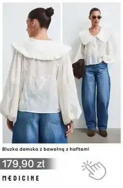 Medicine Bluzka damska z bawełną z haftami Medicine oferta