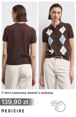 Medicine T-shirt swetrowy damski z wiskozą Medicine oferta