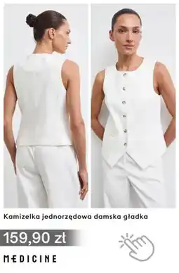 Medicine Kamizelka jednorzędowa damska gładka Medicine oferta