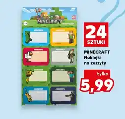 Kaufland Naklejki na zeszyty Minecraft 24 sztuki oferta